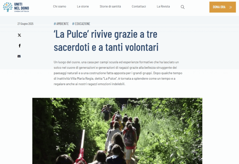 Articolo la Pulce nel sito Uniti nel Dono